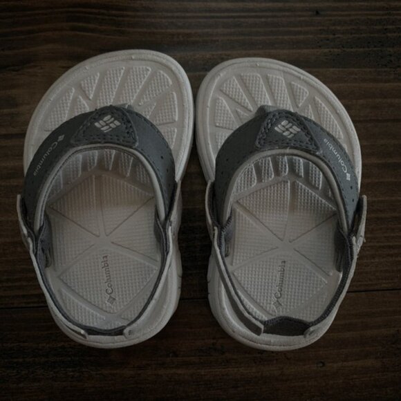 Columbia Toddler Unisex Gray Techsun Flip Flops Sz 4 - Picture 3 of 7